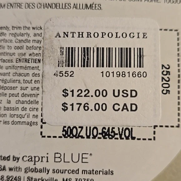 Capri Blue Volcano Glass Candle, Scent: Volcano, Size 50 oz., Retail $122.00 USD - Picture 8 of 12